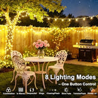 203FT 600LED Solar Fairy String Lights Outdoor Warm White 8 Modes in Warm White, alternate view 3
