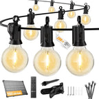 208FT 102LED Solar String Lights Outdoor with Remote & USB Port
