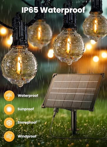 208FT 102LED Solar String Lights Outdoor with Remote & USB Port, alternate view 3