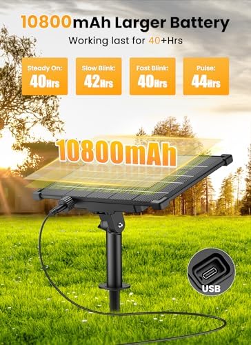 208FT 102LED Solar String Lights Outdoor with Remote & USB Port, alternate view 4