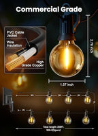 208FT 102LED Solar String Lights Outdoor with Remote & USB Port, alternate view 5