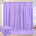 20ft×10ft Wrinkle Free Lavender Backdrop Curtain for Party, 4 Panels 5×10ft Soft Silky Polyester Light Purple