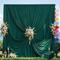 20ft×12ft Hunter Green Backdrop Curtain for Wedding Parties, Wrinkle Free Polyester Photo Backdrop Drapes for