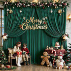 20ft×12ft Hunter Green Backdrop Curtain for Wedding Parties, Wrinkle Free Polyester Photo Backdrop Drapes for, alternate view