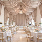 20ft×12ft Nude Backdrop Curtain for Wedding Parties, Wrinkle Free Polyester Photo Backdrop Drapes for Baby, alternate view 3