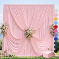 20ft×12ft Pink Backdrop Curtain for Wedding Parties, Wrinkle Free Polyester Photo Backdrop Drapes for Baby