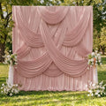 20ft×12ft Wrinkle Free Dusty Pink Backdrop Curtains for Wedding Parties in 12ft Long_4 Panels in Dusty Pink