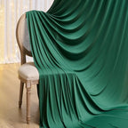 20ft×12ft Wrinkle Free Hunter Green Backdrop Curtain for Wedding Parties, 4 Panels 5×12ft Long Silky Polyester, alternate