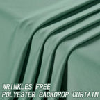 20ft×12ft Wrinkle Free Sage Green Backdrop Curtain for Weddings Parties in 12ft Long_4 Panels in Sage Green, alternate view 5