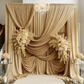 20ft×15ft Camel Backdrop Curtain for Wedding Party