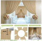 20ft×15ft Camel Backdrop Curtain for Wedding Party, alternate view 3