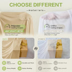 20ft×15ft Camel Backdrop Curtain for Wedding Party, alternate view 5