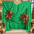20ft×15ft Green Backdrop Curtain for Wedding Parties