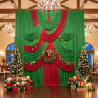 20ft×15ft Green Backdrop Curtain for Wedding Parties, alternate view 3