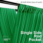 20ft×15ft Green Backdrop Curtain for Wedding Parties, alternate view 5
