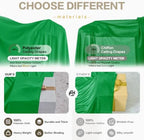 20ft×15ft Green Backdrop Curtain for Wedding Parties, alternate view 7