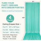 20ft×15ft Mint Green Backdrop Curtain for Wedding Parties, alternate view 6
