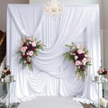 20ft×15ft White Backdrop Curtain for Wedding Parties