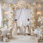 20ft×15ft White Backdrop Curtain for Wedding Parties, alternate view 4