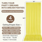 20ft×15ft Yellow Backdrop Curtain for Wedding Parties, alternate view 6