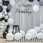 20ft×8ft Wrinkle Free Silver Grey Backdrop Curtains for Parties Wedding, 4 Panels 5×8ft Thick&Silky Polyester, alternate view