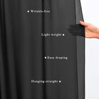 20Ft Length x 28" Width 2 Panels Wedding Arch Draping Fabric Black Arch Drapes Chiffon Fabric Sheer Curtains, alternate view