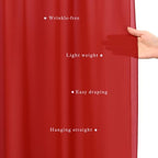 20Ft Length x 28" Width 2 Panels Wedding Arch Draping Fabric Red Arch Drapes Chiffon Fabric Sheer Curtains, alternate view 5