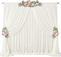 20ft x 10ft Beige Backdrop Curtains, Wrinkle-Free Sheer Chiffon Fabric Photo Backdrop Drapes for Wedding Arch
