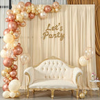 20ft x 10ft Champagne Backdrop Curtains, Wrinkle-Free Sheer Chiffon Fabric Photo Backdrop Drapes for Wedding, alternate view