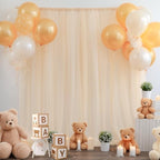 20ft X 10ft Champagne Tulle Backdrop Curtain for Parites, Sheer Backdrop Curtains Fabric Drapes for Wedding, alternate view 2