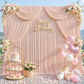 20ft x 10ft Dusty Pink Backdrop Curtains, Dusty Pink Drapes for Backdrop Wedding Birthday Party Baby Bridal