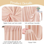 20ft x 10ft Dusty Pink Backdrop Curtains, Dusty Pink Drapes for Backdrop Wedding Birthday Party Baby Bridal, alternate view 4