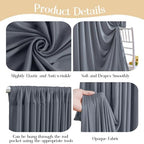 20ft x 10ft Gray Backdrop Curtains, Gray Drapes for Backdrop Draping Fabric Wedding Birthday Party Baby Bridal, alternate