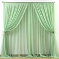 20ft X 10ft Olive Green Tulle Backdrop Curtain for Parites, Sheer Backdrop Curtains Fabric Drapes for Wedding