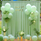 20ft X 10ft Olive Green Tulle Backdrop Curtain for Parites, Sheer Backdrop Curtains Fabric Drapes for Wedding, alternate view