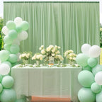 20ft X 10ft Olive Green Tulle Backdrop Curtain for Parites, Sheer Backdrop Curtains Fabric Drapes for Wedding, alternate view
