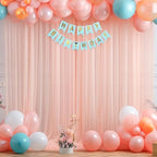 20ft X 10ft Peach Tulle Backdrop Curtain for Parites, Sheer Backdrop Curtains Fabric Drapes for Wedding Ceremony, alternate