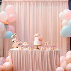20ft X 10ft Peach Tulle Backdrop Curtain for Parites, Sheer Backdrop Curtains Fabric Drapes for Wedding Ceremony, alternate