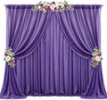 20ft x 10ft Purple Backdrop Curtains, Wrinkle-Free Sheer Chiffon Fabric Photo Backdrop Drapes for Wedding Arch