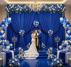 20ft x 10ft Royal Blue Wrinkle Free Backdrop Curtains for Graduation Party Backdrops Curtain Drapes Fabric Decor, alternate
