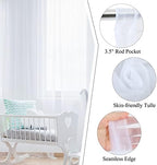 20ft X 10ft White Tulle Backdrop Curtain for Parites, Sheer Backdrop Curtains Fabric Drapes for Wedding Ceremony, alternate