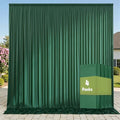 20ft x 10ft Wrinkle Free Hunter Green Backdrop Curtains for Parties, 4 Panels 5x10ft Polyester Green Photo