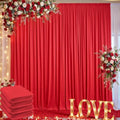 20ft x 10ft Wrinkle Free Red Backdrop Curtain for Parties, 4 Panels 5×10ft Silky Polyester Red Photo Backdrop