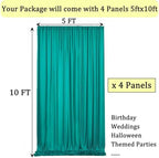 20ft x 10ft Wrinkle Free Turquoise Backdrop Curtains for Parties, Polyester Photo Backdrop Drapes 2 Panels, alternate view 2