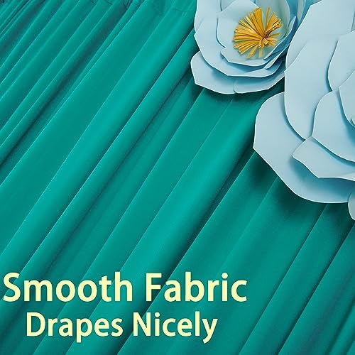 20ft x 10ft Wrinkle Free Turquoise Backdrop Curtains for Parties, Polyester Photo Backdrop Drapes 2 Panels, alternate view 5