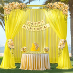 20ft x 10ft Yellow Backdrop Curtain Drapes, Wrinkle-Free Sheer Chiffon Fabric Photo Backgroud Panels for Wedding, alternate