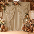 20ft x 12ft Champagne Backdrop Curtains for Parties, Wrinkle Free 4 Panels Photo Backdrop Drapes Back Drop Cloth, alternate