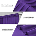 20ft x 12ft Deep Purple Wrinkle-Free Backdrop Curtain for Wedding Parties, Thick Polyester 4 Panels 5x12ft for, alternate