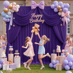 20ft x 12ft Deep Purple Wrinkle-Free Backdrop Curtain for Wedding Parties, Thick Polyester 4 Panels 5x12ft for, alternate