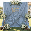 20ft x 12ft Dusty Blue Backdrop Curtains for Parties, Wrinkle Free 4 Panels Photo Backdrop Drapes Back Drop